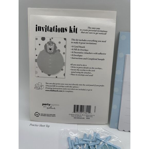 Baby Shower Invitation Kit makes 8 Invitation - Picture 2 of 4